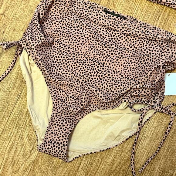 A Pea in the Pod Maternity Animal Print Convertible Two-Piece Swimsuit Set - Picture 4 of 12